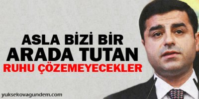 Demirtaş: Asla bizi bir arada tutan ruhu çözemeyecekler