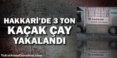 Hakkari'de 3 ton kaçak çay yakalandı