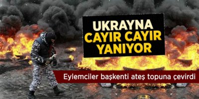 Kiev'de Saldırılar Arttı, Meydan Cayır Cayır Yanıyor