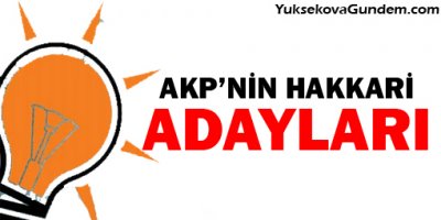 AKP'nin Hakkari adayları