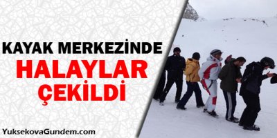 Kayak merkezinde halaylar çekildi