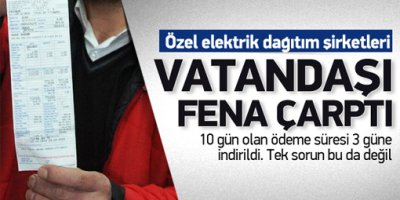 Özel elektrik vatandaşı fena çarptı