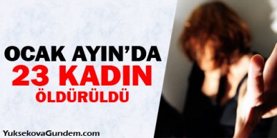 Erkekler Ocak'ta 23 kadın öldürdü