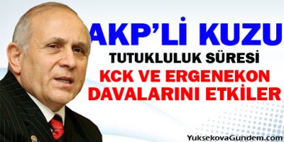 AKP'li Kuzu: Tutukluluk süresi KCK ve Ergenekon davalarını etkiler
