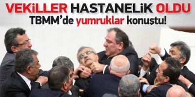 Meclis'te yumruk yumruğa kavga