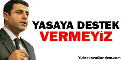 'Bu yasaya destek vermeyiz'
