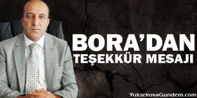 Bora'dan teşekkür mesejı