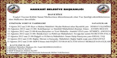 Yaz şenliğine davet