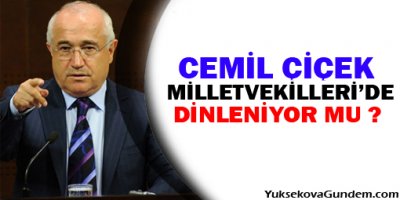 Cemil Çiçek: Milletvekillleri de dinleniyor mu