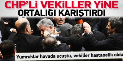 TBMM'de milletvekilleri yine yumruklaştı