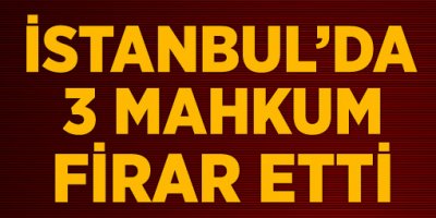 Ümraniye Cezaevi'nden 3 Mahkum Firar Etti