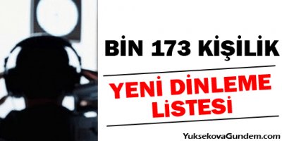 Bin 173 kişilik yeni dinleme listesi