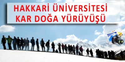 Hakkari Üniversitesinden Kar Doğa Yürüyüşü