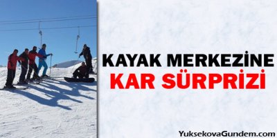 Kayak merkezine kar sürprizi