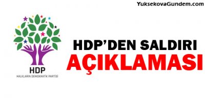 HDP'den saldırı açıklaması