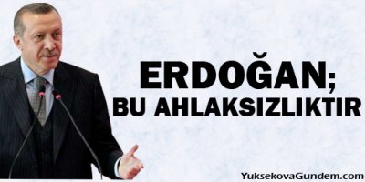 Erdoğan: Bu ahlaksızlıktır