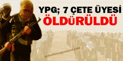 YPG: 7 çete üyesi daha öldürüldü