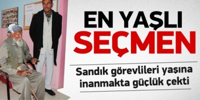 En Yaşlı Seçmenler Oy'unu Kullandı