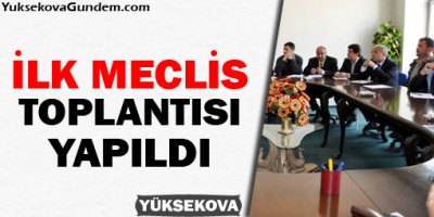 Belediye ilk meclis toplantısını yaptı