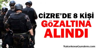 Cizre'de 4'ü çocuk 8 kişi gözaltına alındı