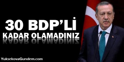 Başbakan Erdoğan: 30 BDP'li kadar olamadınız!