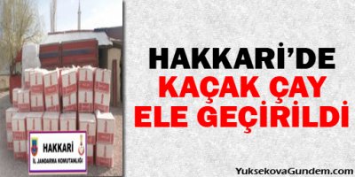 Hakkaride 2 Ton 800 Kilo Kaçak Çay Ele Geçirildi