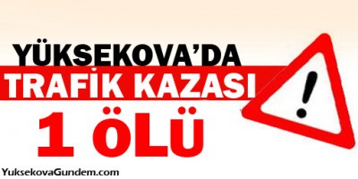 Yüksekova'da kaza: 1 çocuk yaşamını yitirdi
