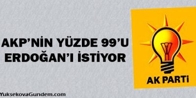 AKP'nin yüzde 99'u Erdoğan'ı istiyor