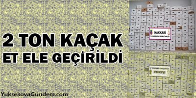 Geçimli'de 2 ton kaçak et ele geçirildi