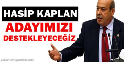 Kaplan: Adayımızı Destekleyeceğiz