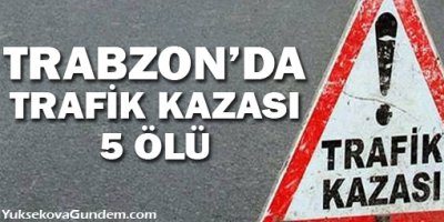 Trabzon'da Trafik Kazası: 5 Ölü