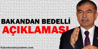 Bakandan bedelli açıklaması