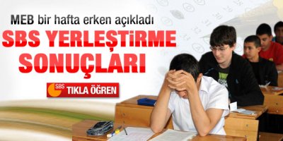 SBS sonuçları açıklandı