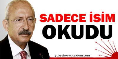 Sadece isim okudu