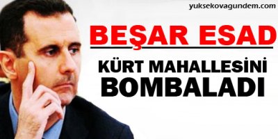 Suriye rejim uçakları Kürt mahallesini bombaladı