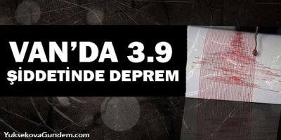 Van'da 3.9'luk Deprem