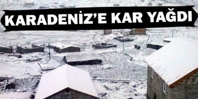 Yazın ortasında Karadeniz'e kar yağdı