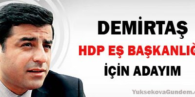 Demirtaş: HDP Eş Başkanlığı için adayım