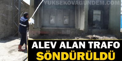 Alev alan trafo itfaiye tarafından söndürüldü