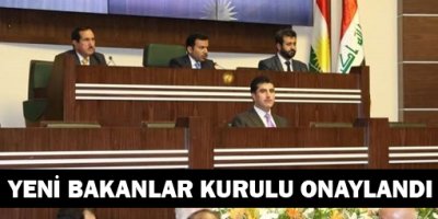 Kürdistan Bölge Hükümeti yeni Bakanlar Kurulu onaylandı