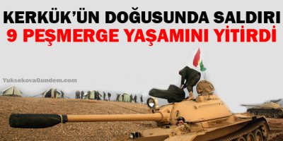 Kerkükün doğusunda saldırı: 9 Peşmerge yaşamını yitirdi
