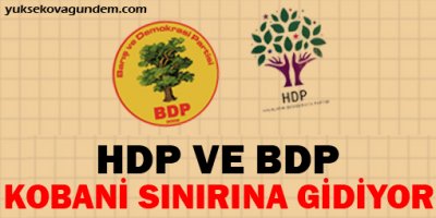 HDP ve BDP Kobani sınırına gidiyor