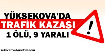 Yüksekova'da iki ayrı kaza: 1 ölü, 9 yaralı