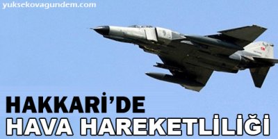 Hakkari'de savaş uçağı trafiği