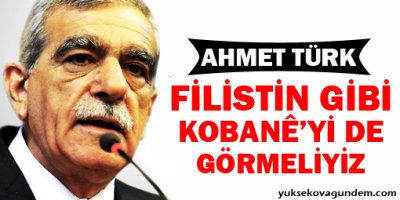 Türk: Filistin gibi Kobaniyi de görmeliyiz