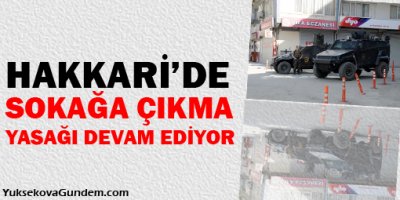 Hakkari'de sokağa çıkma yasağı devam ediyor