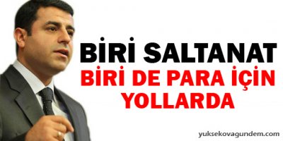 Demirtaş: Biri saltanat, biri de para için yollarda