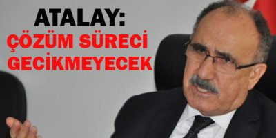 Atalay: Çözüm süreci gecikmeyecek