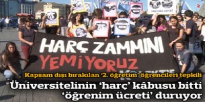 '2. öğretim' öğrencileri tepkili