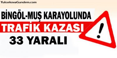 Yolcu otobüsü kaza yaptı:33 yaralı